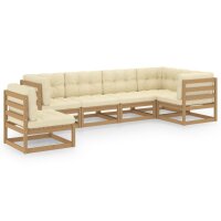 vidaXL 6-tlg. Garten-Lounge-Set mit Kissen Kiefer Massivholz