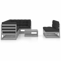 vidaXL 8-tlg. Garten-Lounge-Set mit Kissen Kiefer Massivholz