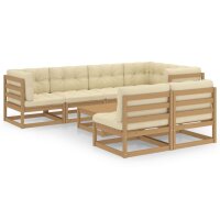 vidaXL 8-tlg. Garten-Lounge-Set mit Kissen Kiefer Massivholz