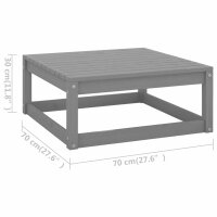 vidaXL 10-tlg. Garten-Lounge-Set mit Kissen Kiefer Massivholz