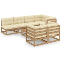 vidaXL 8-tlg. Garten-Lounge-Set mit Kissen Kiefer Massivholz