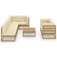 vidaXL 8-tlg. Garten-Lounge-Set mit Kissen Kiefer Massivholz