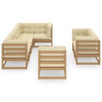 vidaXL 8-tlg. Garten-Lounge-Set mit Kissen Kiefer Massivholz