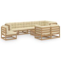 vidaXL 10-tlg. Garten-Lounge-Set mit Kissen Kiefer...