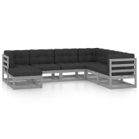 vidaXL 7-tlg. Garten-Lounge-Set mit Kissen Kiefer Massivholz