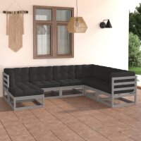 vidaXL 7-tlg. Garten-Lounge-Set mit Kissen Kiefer Massivholz