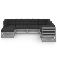 vidaXL 7-tlg. Garten-Lounge-Set mit Kissen Kiefer Massivholz