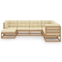 vidaXL 7-tlg. Garten-Lounge-Set mit Kissen Kiefer Massivholz