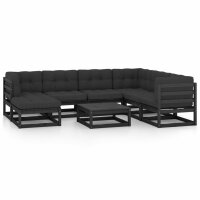 vidaXL 8-tlg. Garten-Lounge-Set mit Kissen Kiefer Massivholz