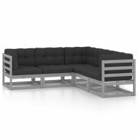 vidaXL 5-tlg. Garten-Lounge-Set mit Kissen Kiefer Massivholz