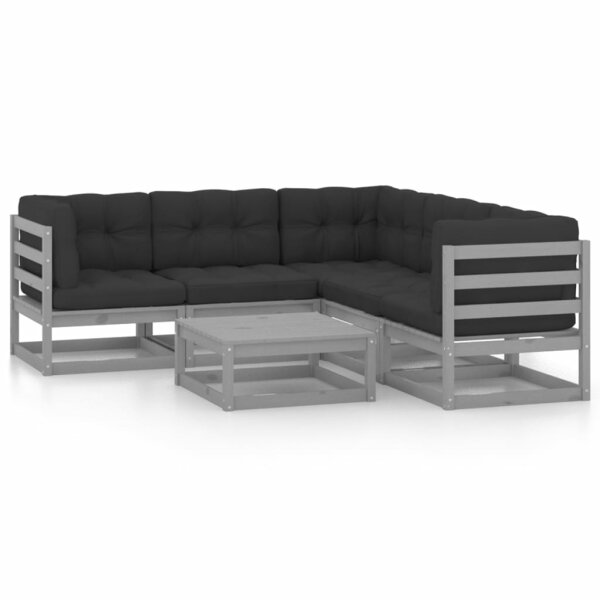 vidaXL 6-tlg. Garten-Lounge-Set mit Kissen Kiefer Massivholz