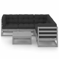 vidaXL 6-tlg. Garten-Lounge-Set mit Kissen Kiefer Massivholz