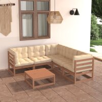 vidaXL 6-tlg. Garten-Lounge-Set mit Kissen Kiefer Massivholz