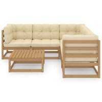 vidaXL 6-tlg. Garten-Lounge-Set mit Kissen Kiefer Massivholz