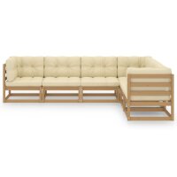 vidaXL 6-tlg. Garten-Lounge-Set mit Kissen Kiefer Massivholz