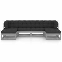 vidaXL 6-tlg. Garten-Lounge-Set mit Kissen Kiefer Massivholz