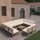 vidaXL 10-tlg. Garten-Lounge-Set Kissen Honigbraun Kiefer Massivholz