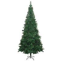 vidaXL K&uuml;nstlicher Weihnachtsbaum mit LEDs &amp; Kugeln L 240 cm Gr&uuml;n