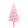 vidaXL K&uuml;nstlicher Weihnachtsbaum mit LEDs &amp; Kugeln Rosa 150 cm PVC