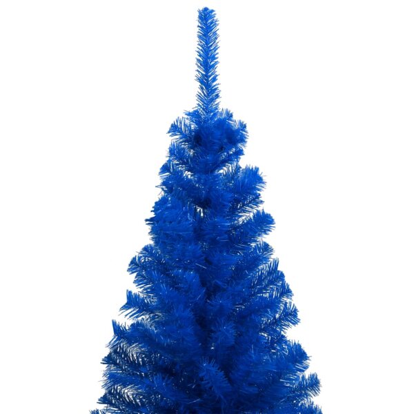 vidaXL K&uuml;nstlicher Weihnachtsbaum mit LEDs &amp; Kugeln Blau 240 cm PVC