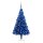 vidaXL K&uuml;nstlicher Weihnachtsbaum mit LEDs &amp; Kugeln Blau 240 cm PVC