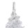 vidaXL K&uuml;nstlicher Weihnachtsbaum mit LEDs &amp; Kugeln Silbern 210 cm PET