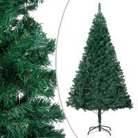 vidaXL Künstlicher Weihnachtsbaum mit LEDs & Kugeln Grün 180 cm PVC