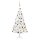 vidaXL K&uuml;nstlicher Weihnachtsbaum mit LEDs &amp; Kugeln Wei&szlig; 120 cm PVC