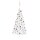 vidaXL Künstlicher Halber Weihnachtsbaum mit LEDs & Kugeln Weiß 210 cm