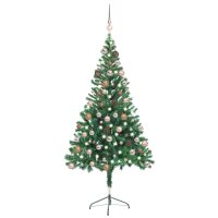 vidaXL Künstlicher Weihnachtsbaum mit LEDs & Kugeln 150 cm 380 Zweige