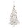 vidaXL Künstlicher Weihnachtsbaum mit LEDs & Kugeln L 240 cm Weiß