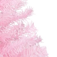 vidaXL Künstlicher Weihnachtsbaum mit LEDs & Kugeln Rosa 240cm PVC