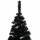 vidaXL Künstlicher Weihnachtsbaum mit LEDs & Kugeln Schwarz 120 cm PVC