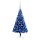 vidaXL Künstlicher Weihnachtsbaum mit LEDs & Kugeln Blau 150 cm PVC