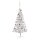 vidaXL K&uuml;nstlicher Weihnachtsbaum mit LEDs &amp; Kugeln Silbern 150 cm PET