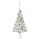 vidaXL K&uuml;nstlicher Weihnachtsbaum mit LEDs &amp; Kugeln Silbern 180 cm PET