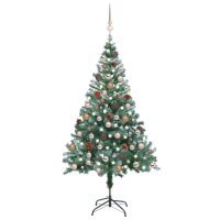vidaXL Weihnachtsbaum Beschneit mit LEDs, Kugeln &...