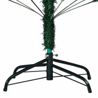 vidaXL Künstlicher Weihnachtsbaum mit LEDs & Kugeln Grün 150 cm PVC