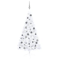vidaXL Künstlicher Halber Weihnachtsbaum mit LEDs...