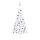 vidaXL Künstlicher Halber Weihnachtsbaum mit LEDs & Kugeln Weiß 150 cm