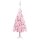 vidaXL K&uuml;nstlicher Weihnachtsbaum mit LEDs &amp; Kugeln Rosa 180 cm PVC