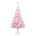 vidaXL K&uuml;nstlicher Weihnachtsbaum mit LEDs &amp; Kugeln Rosa 210 cm PVC