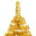 vidaXL Künstlicher Weihnachtsbaum mit LEDs & Kugeln Golden 120 cm PET