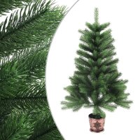 vidaXL Künstlicher Weihnachtsbaum mit LEDs & Kugeln 90 cm Grün