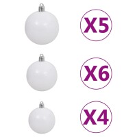 vidaXL K&uuml;nstlicher Weihnachtsbaum Nordmann LED &amp; Kugeln Gr&uuml;n 150 cm