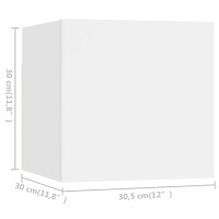 vidaXL 6-tlg. TV-Schrank-Set Wei&szlig; Holzwerkstoff