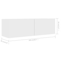 vidaXL 6-tlg. TV-Schrank-Set Wei&szlig; Holzwerkstoff