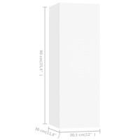 WOWONA 5-tlg. TV-Schrank-Set Wei&szlig; Holzwerkstoff