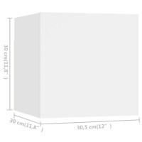 vidaXL 7-tlg. TV-Schrank-Set Wei&szlig; Holzwerkstoff