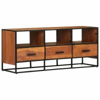 vidaXL TV-Schrank 110x30x45 cm Massivholz Akazie